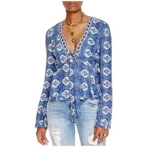 FREE PEOPLE Time of your life Bell Sleeve Blouse